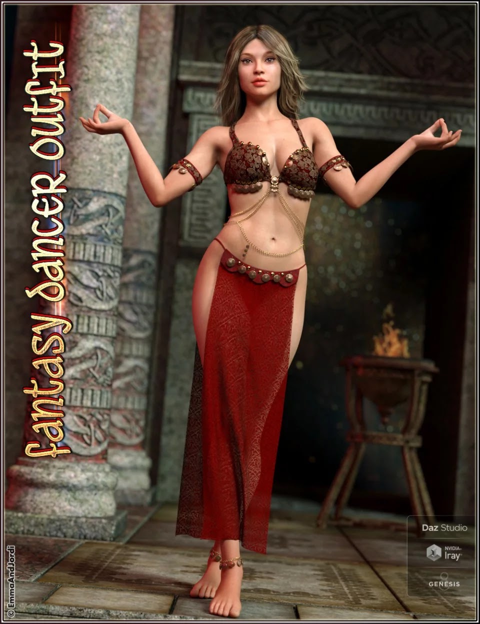 dForce Fantasy Dancer Outfit and pose For Genesis 8 Female(s)