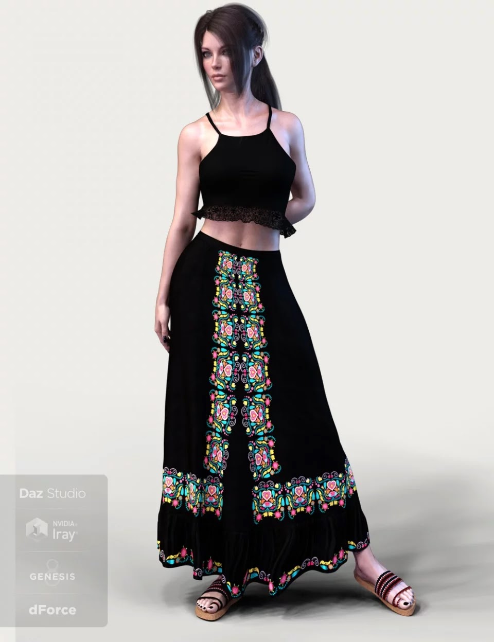 dForce X-Fashion Boho Chic Outfit 04 for Genesis 8 Female(s)