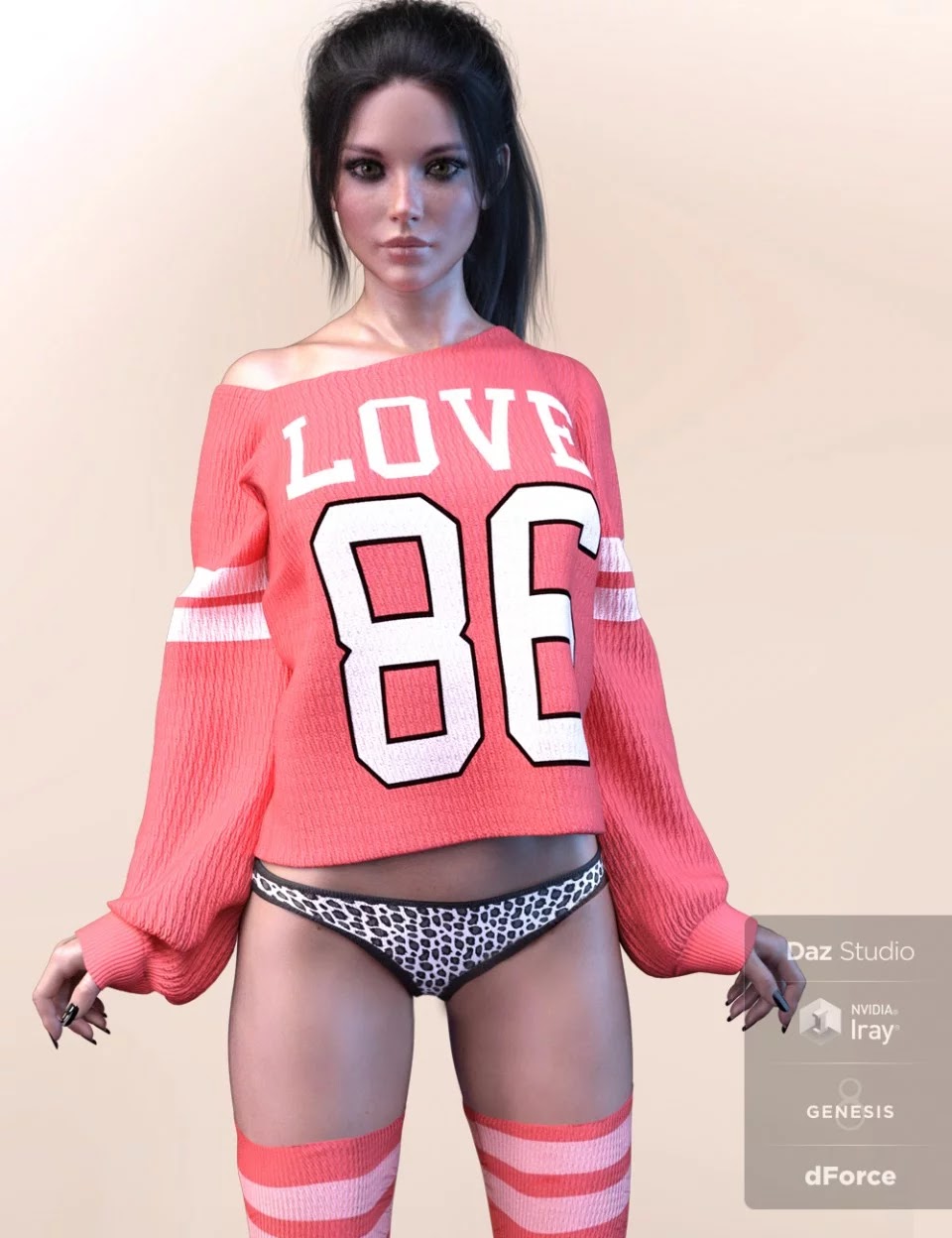 dForce X-Fashion创世纪8女印花毛衣套装