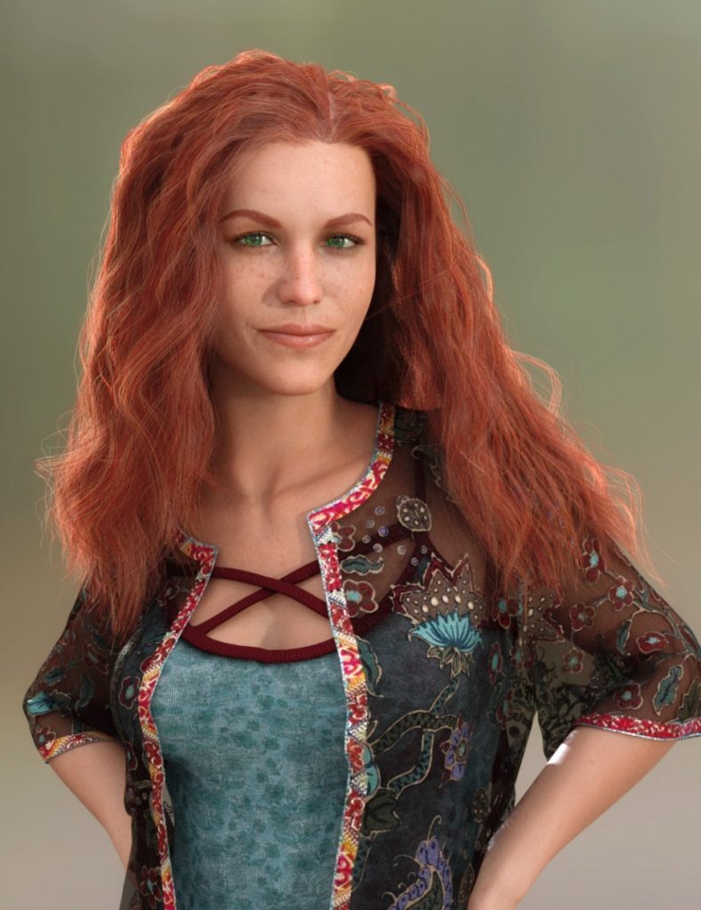 dForce Femme Fatale Hair for Genesis 3 and 8 female