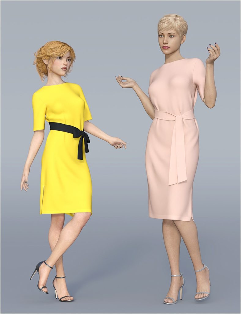 系腰带的连衣裙创世记8女(s)
