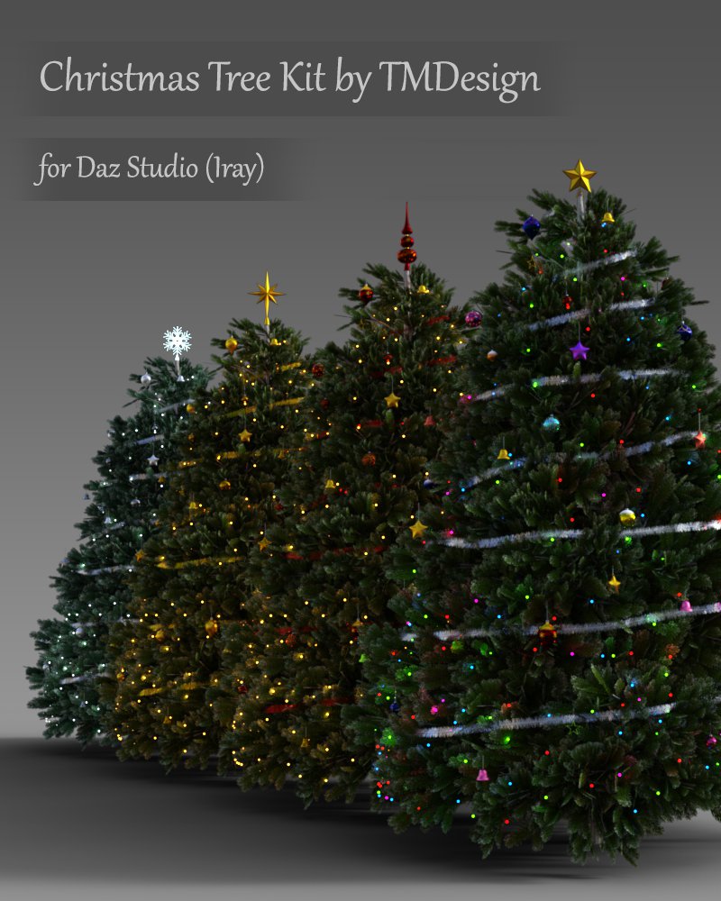 Daz Studio Iray的圣诞树套件