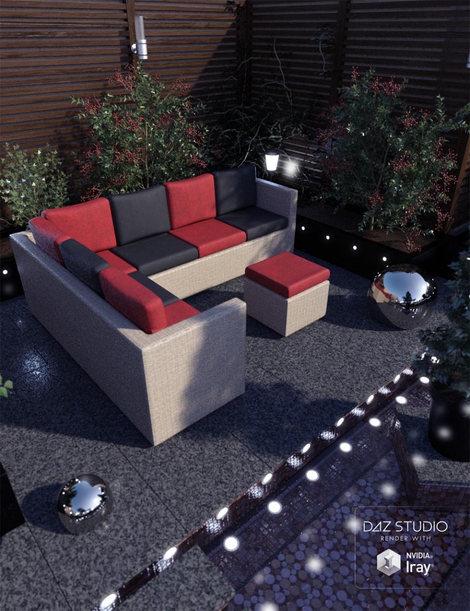 现代花园家具套装01