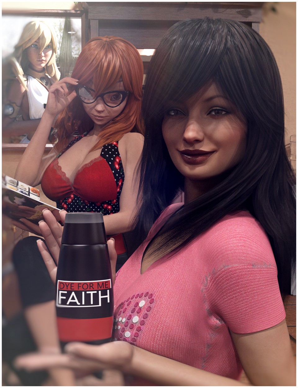 D4M Faith Hair Bundle for Genesis 3 Female(s)