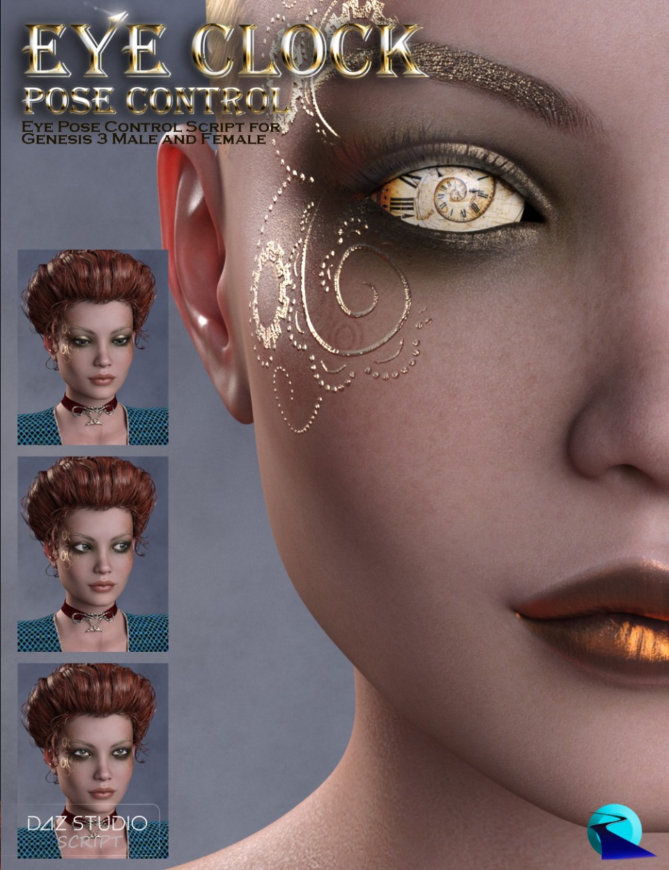 Eye Clock Pose Control for Genesis 3 Male(s) and Female(s)