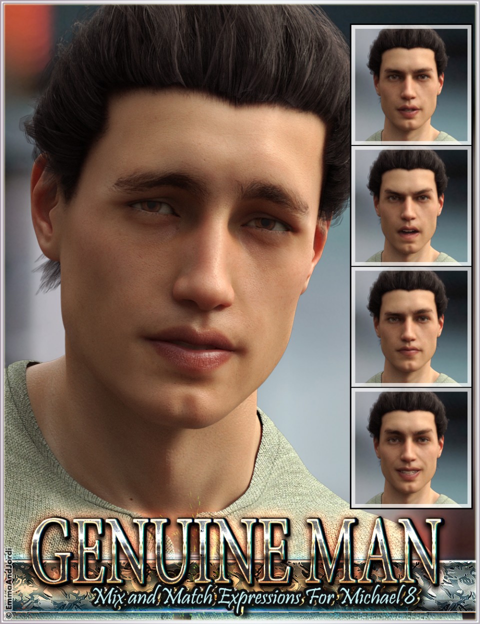 真正的男人混合和搭配的表情Michael 8