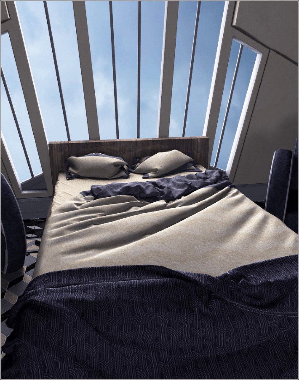 现代床1号和2号的Maison立方体