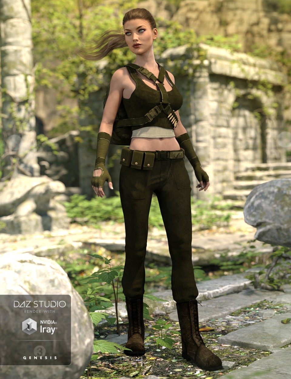 Rogue Commando Outfit for Genesis 3 (s)