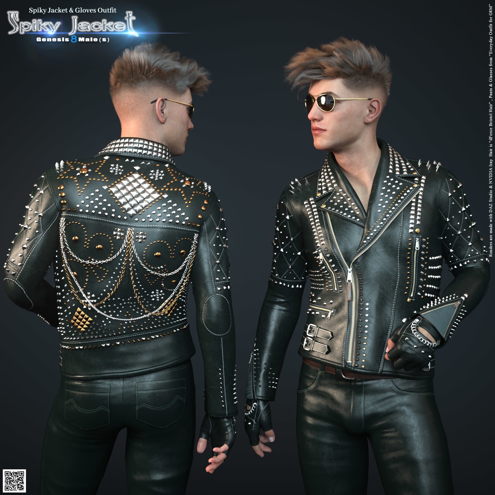 spike Jacket for Genesis 8 Male(s)