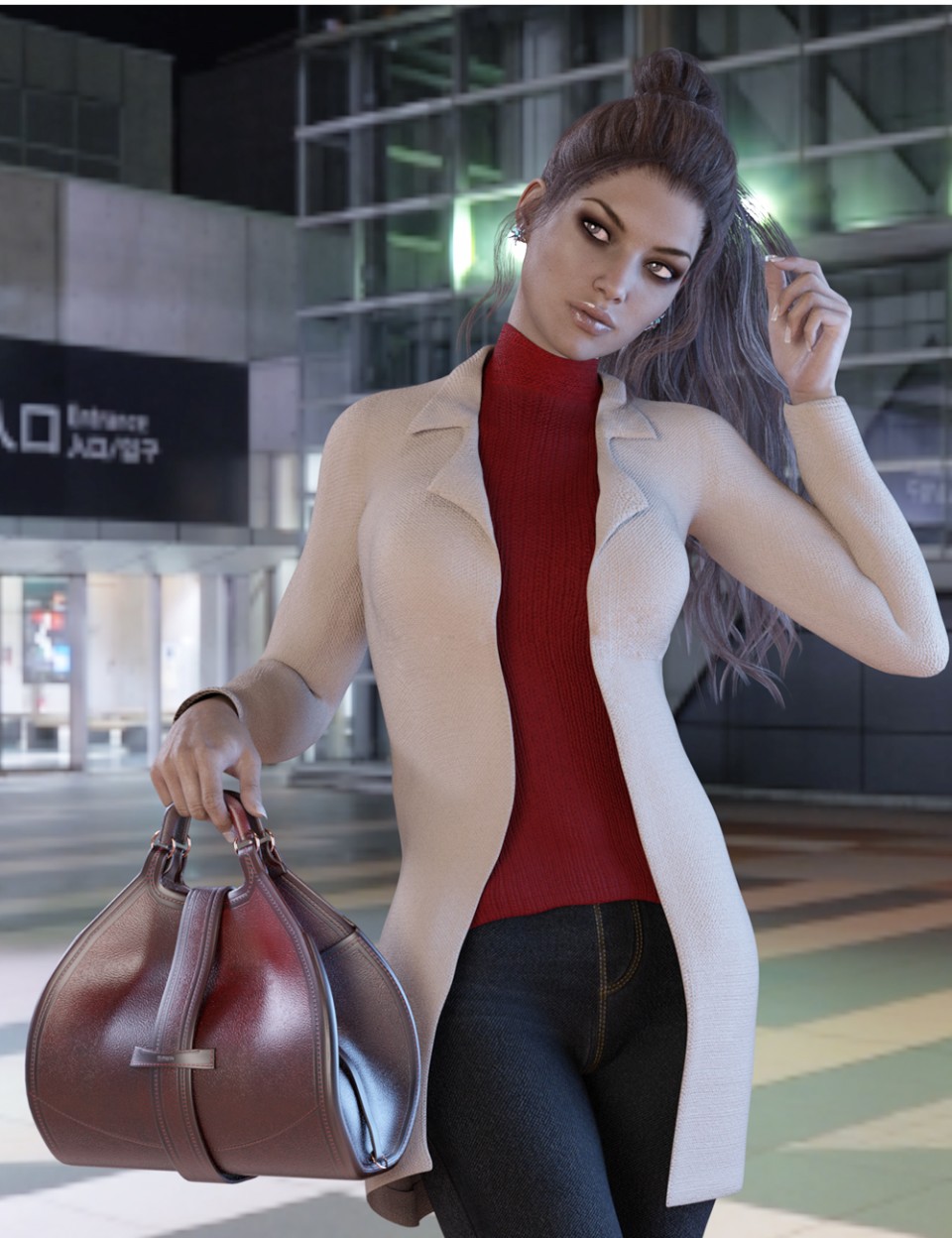 x时尚别致的冬季服装为创世纪3女(s)