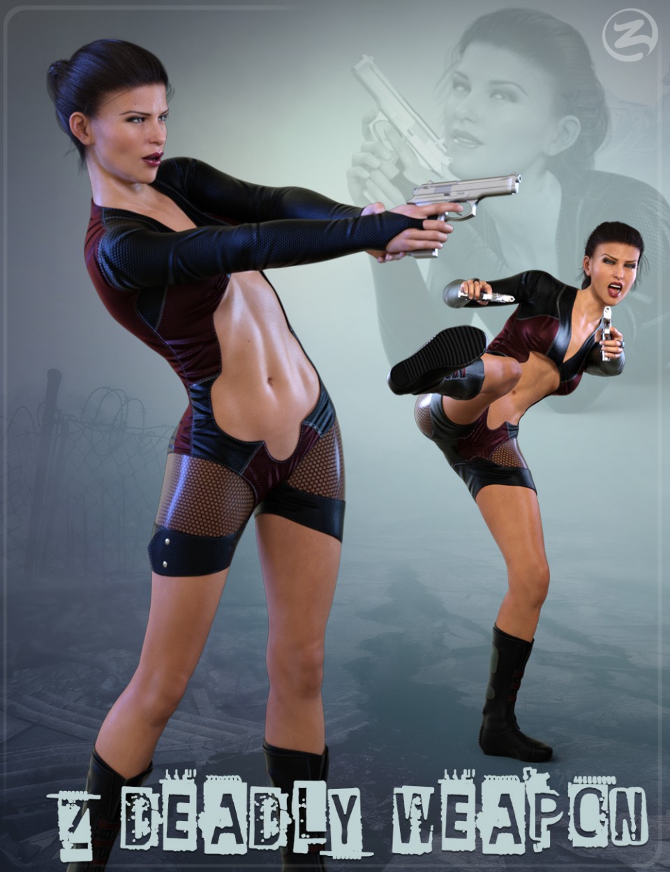 Z致命武器-枪和姿势创世纪8女和维多利亚8