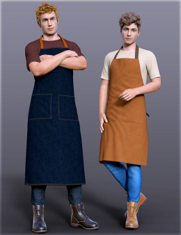 dForce H&C创世纪8男围裙和休闲服装(s) - dForce H&C Apron and Casual Outfit for Genesis 8 Male(s)_DAZ3D下载站