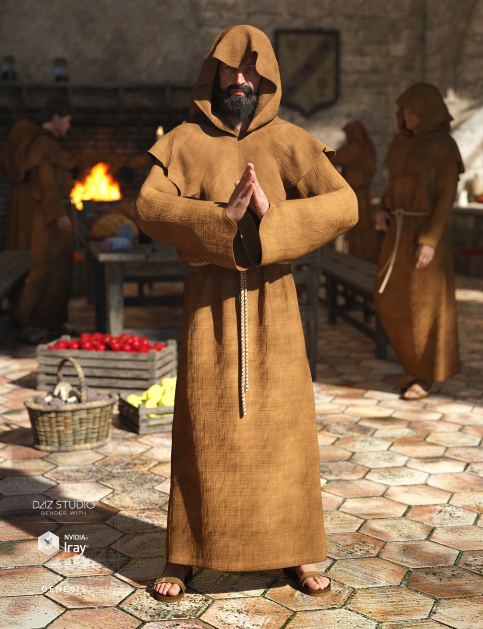 dForce Monk for Genesis 8