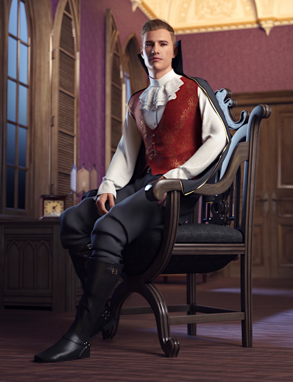 dForce The Count Outfit for Genesis 8男
