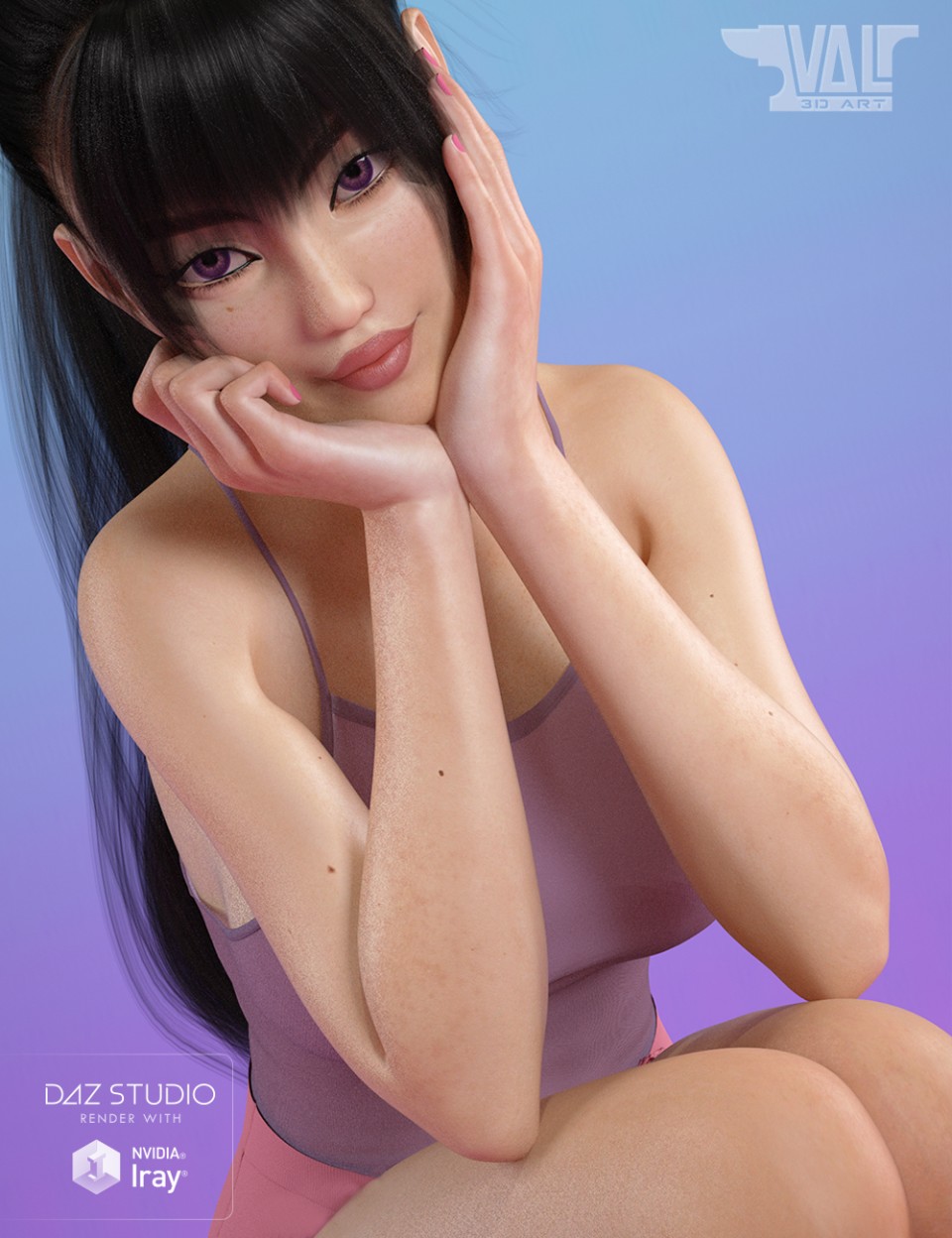 可爱的卡哇伊的姿势和表情创世纪8女(s)