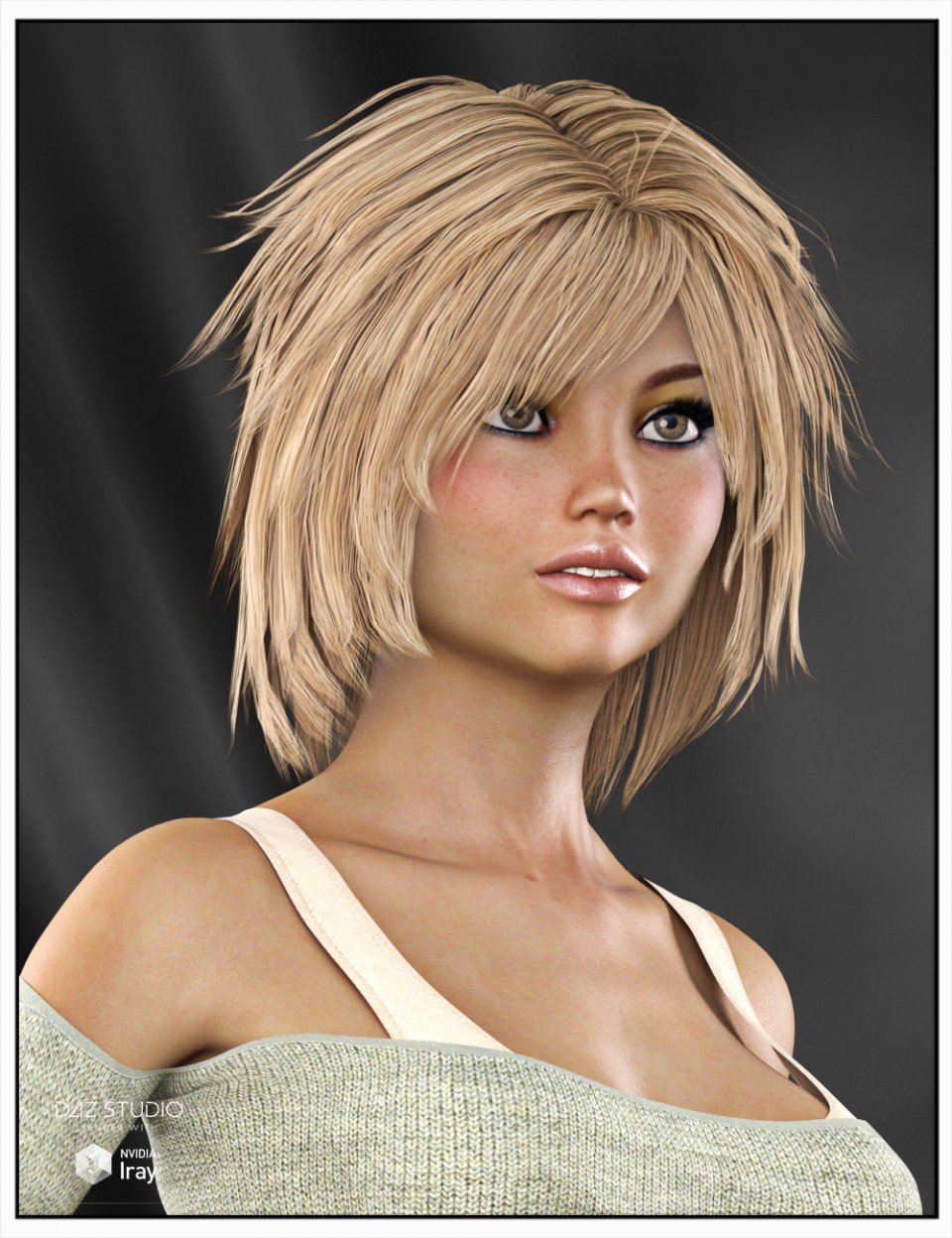 Anny Hair for Genesis 3 Female(s)， Genesis 2 Female(s) and Victoria 4