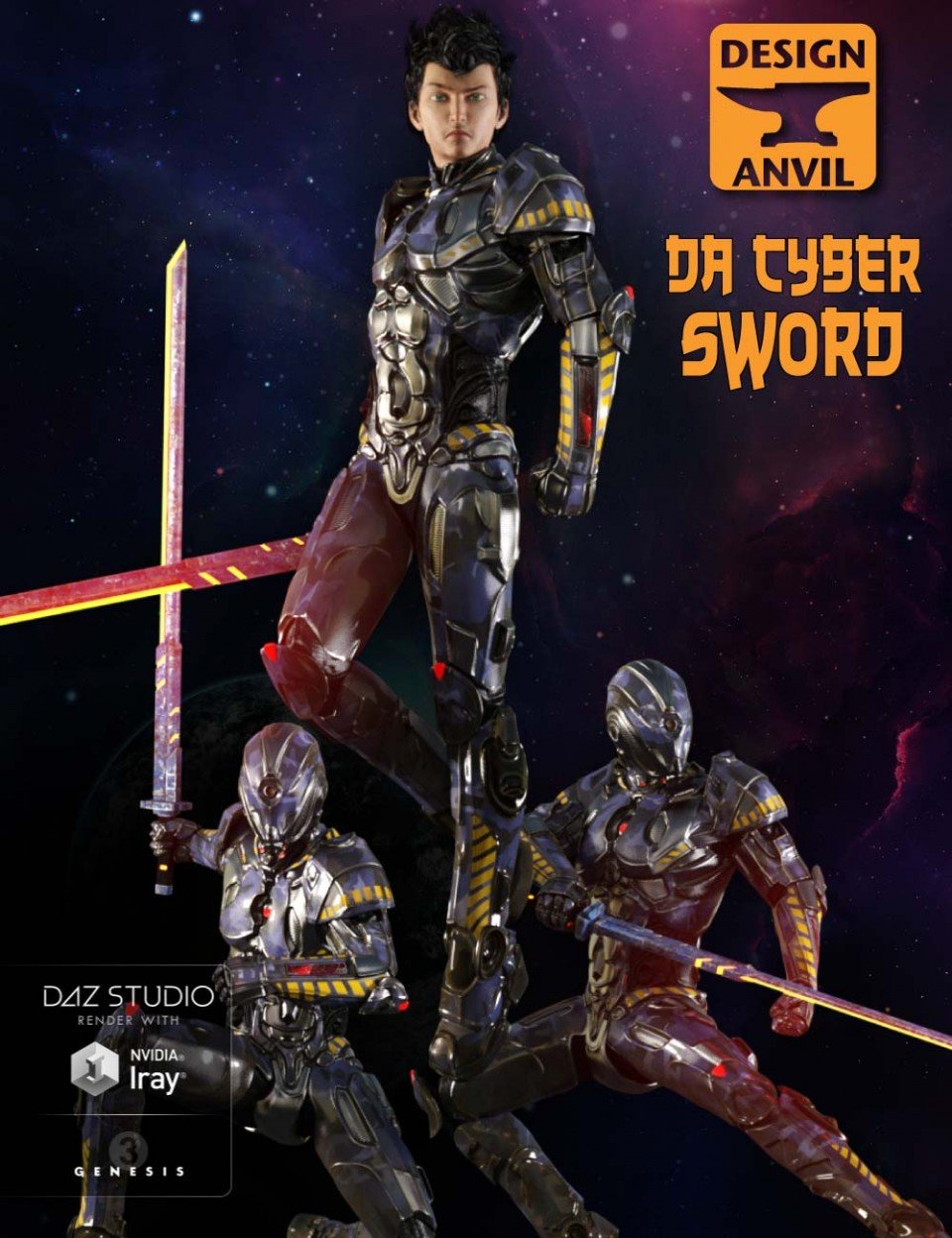 DA Cyber Sword and pose for Genesis 3