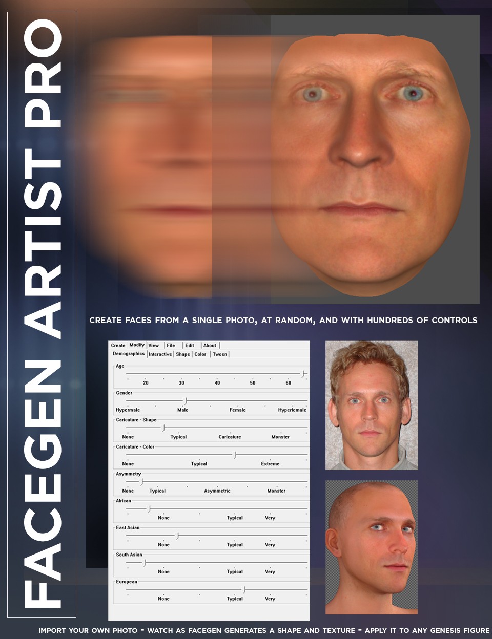 FaceGen Artist Pro 3.4 32位+ 64位获胜