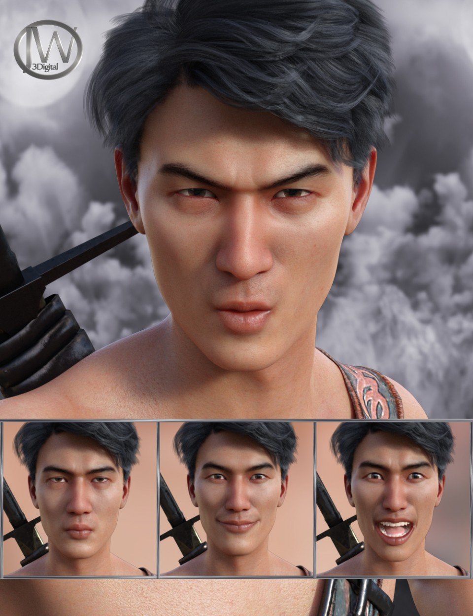 忍者的脸-创世纪8男和李8的表情