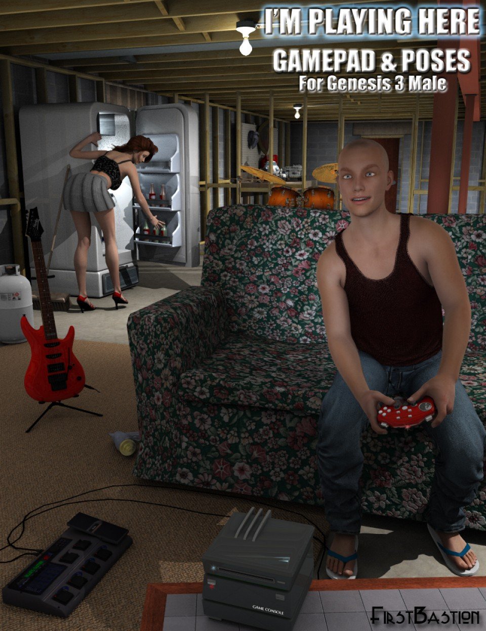 我在这里玩Gamepad，为创世纪3男摆姿势