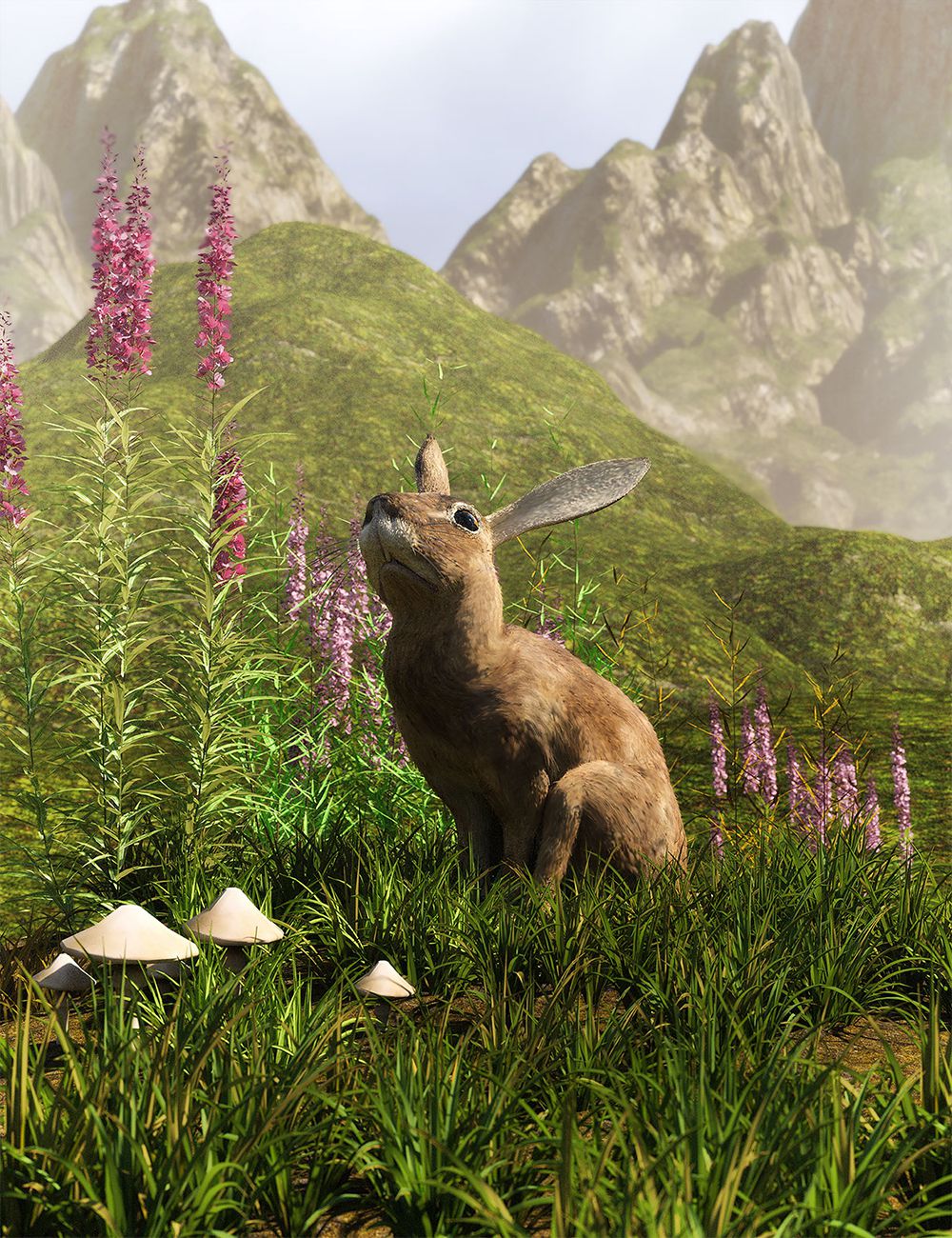 Daz Studio和Iray的一小块草地