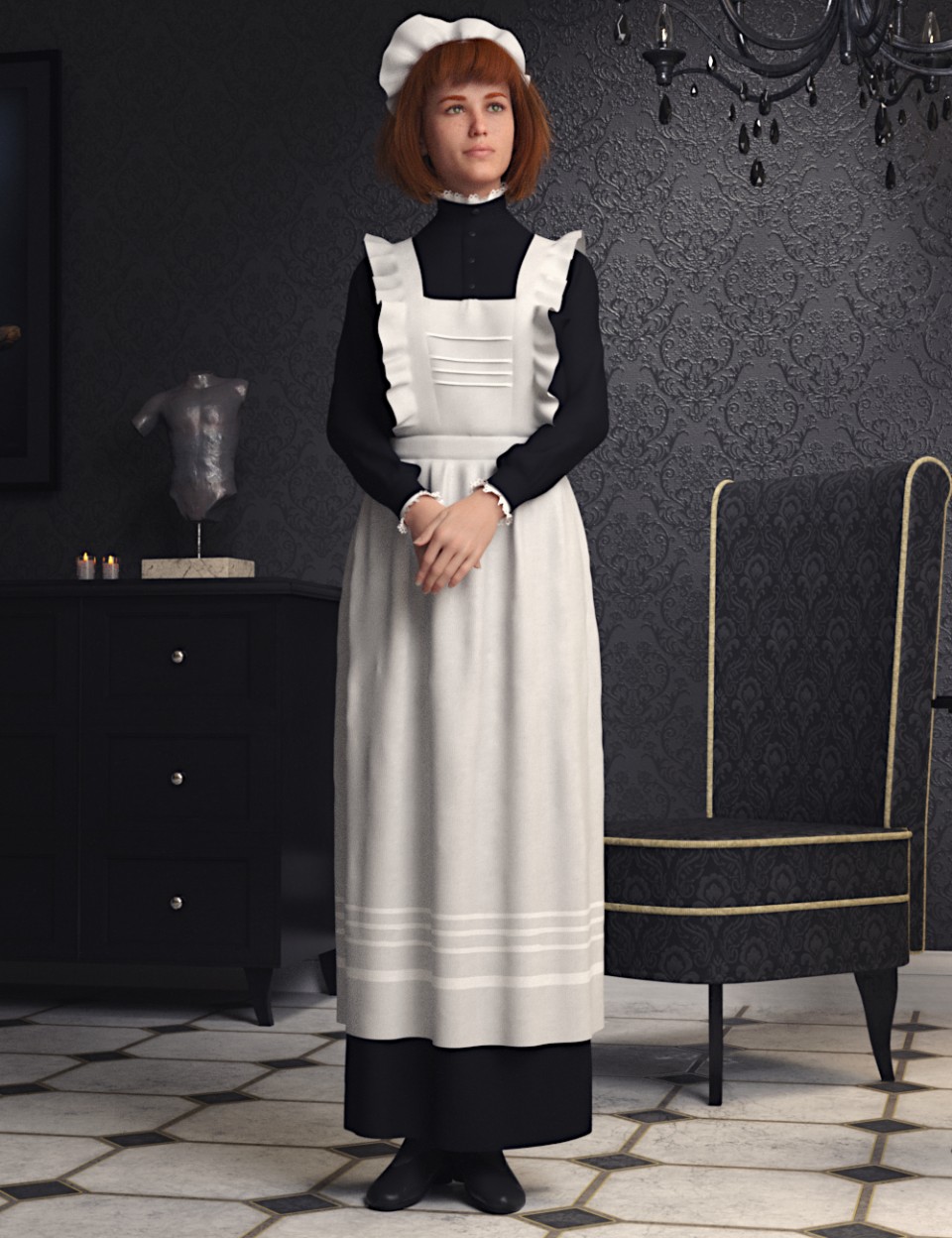 创世纪8中爱德华时代的女仆制服