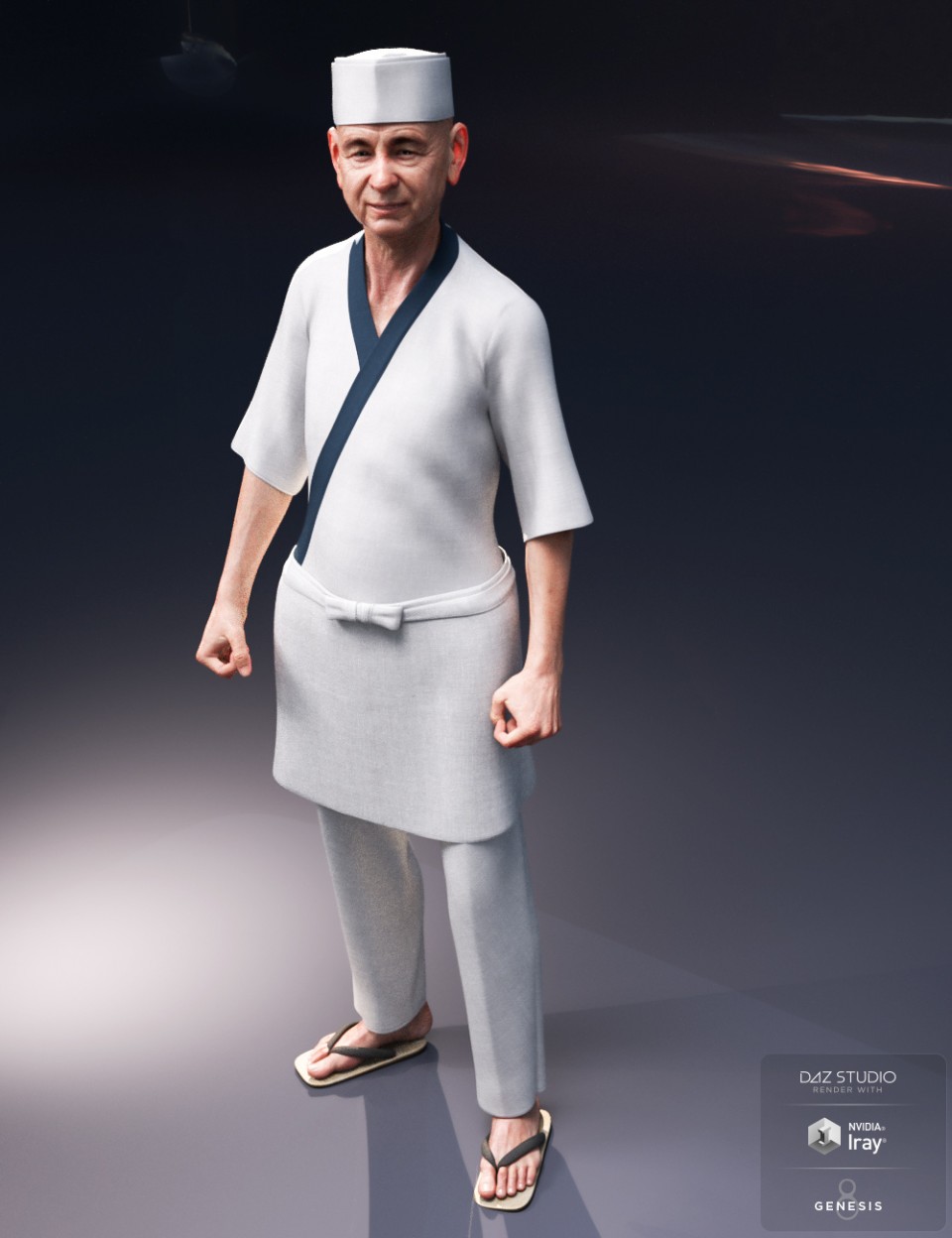 dForce Itamae Outfit for Genesis 8男