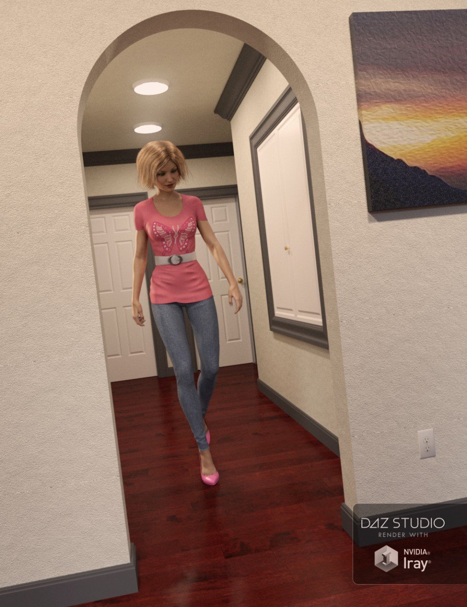 集体3d肖像插图当代5