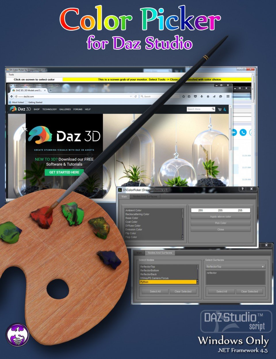 Daz Studio的颜色选择器
