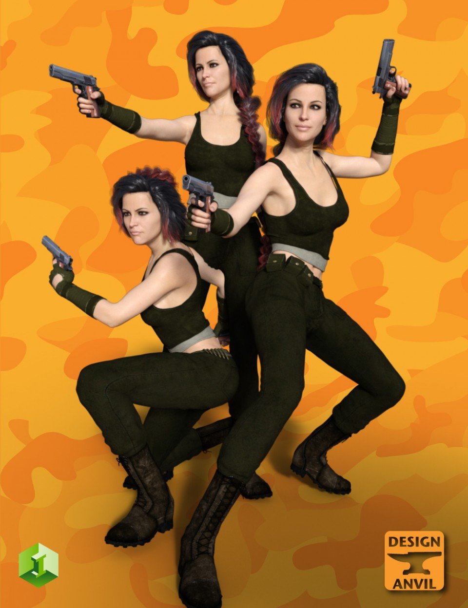 DA Hand Gun and pose for Genesis 8 Female(s)