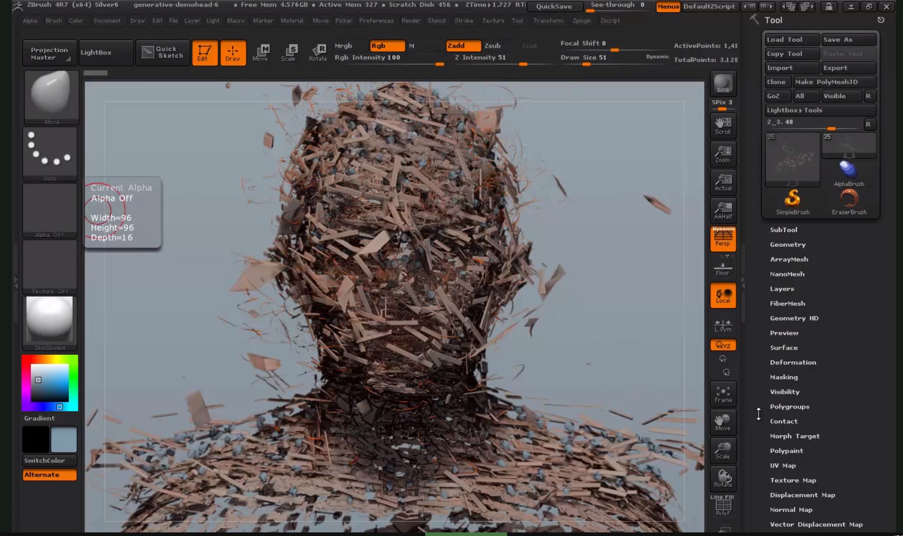 介绍雕刻在ZBrush