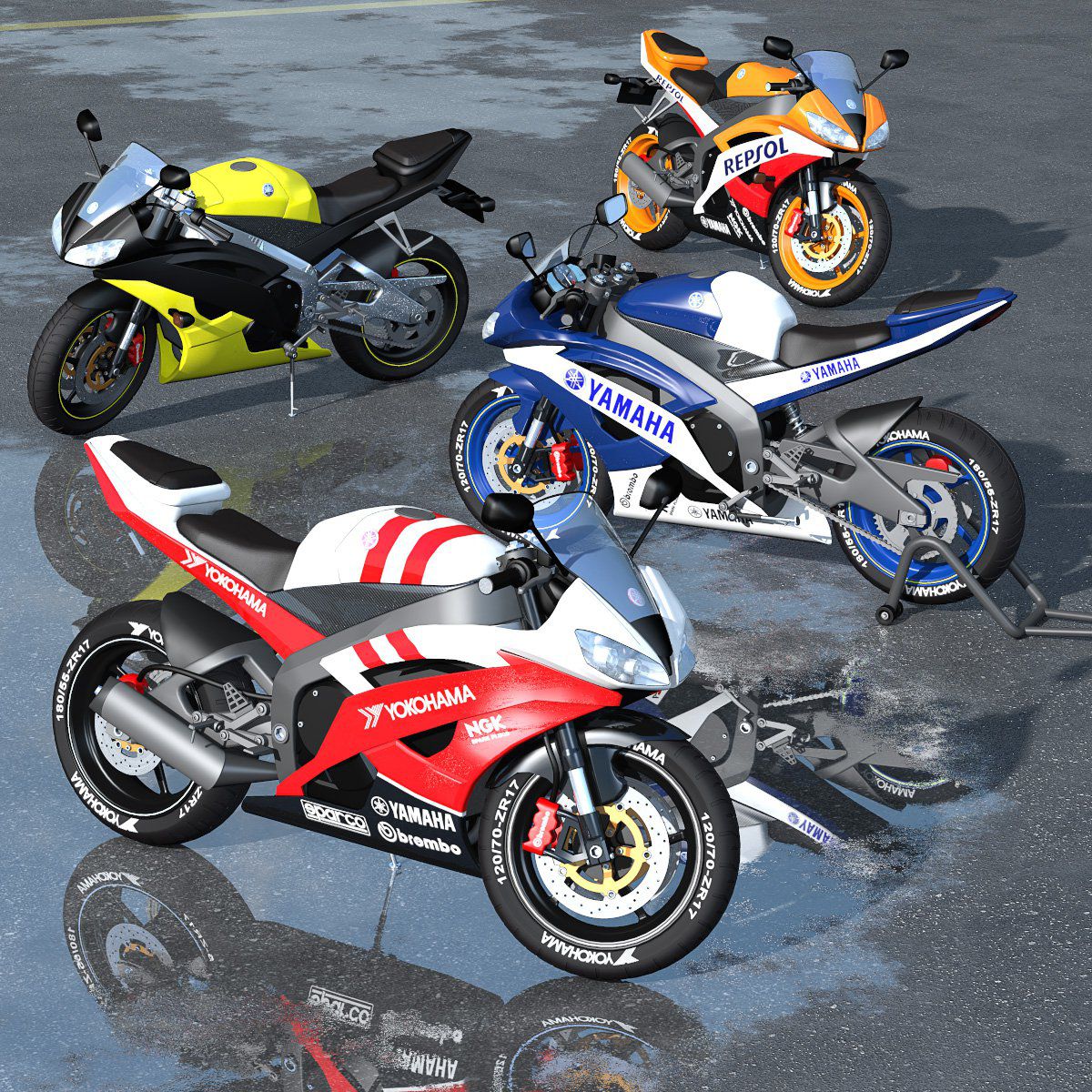 赛车摩托车R6