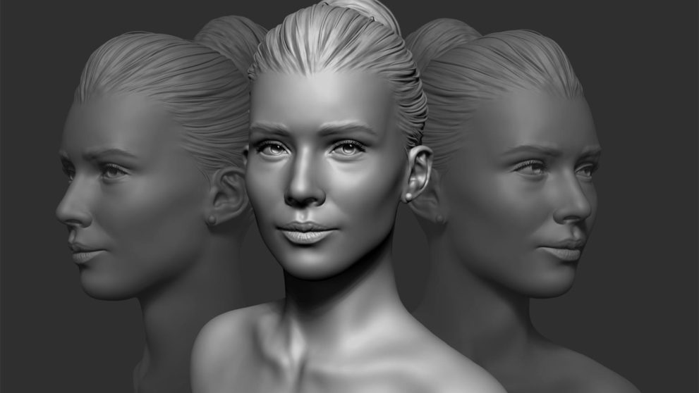 在ZBrush雕刻一个现实的女性脸