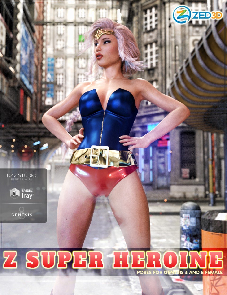 Z超级女英雄-为创世纪3和8女性摆姿势和部分