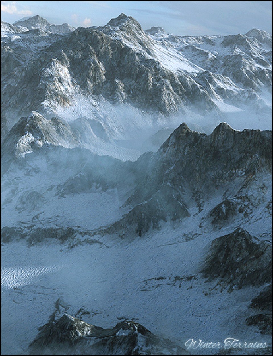 DAZ Studio的冬季地形