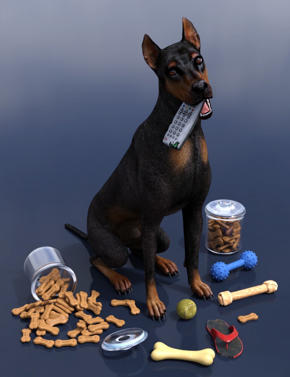Daz犬的咀嚼时间道具