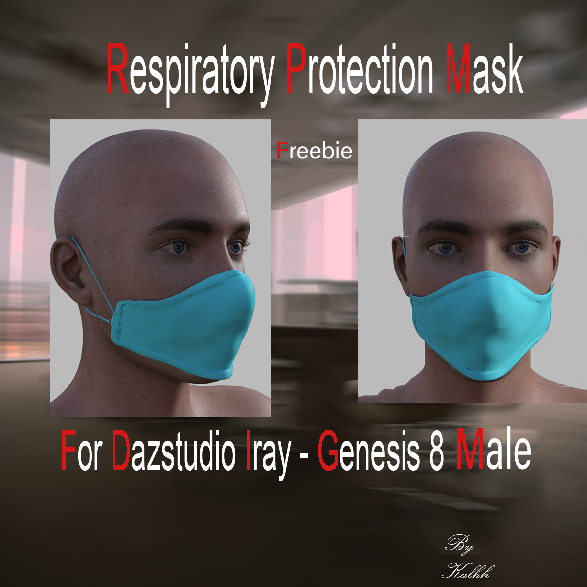 呼吸保护面罩Dazstudio Iray Genesis 8男