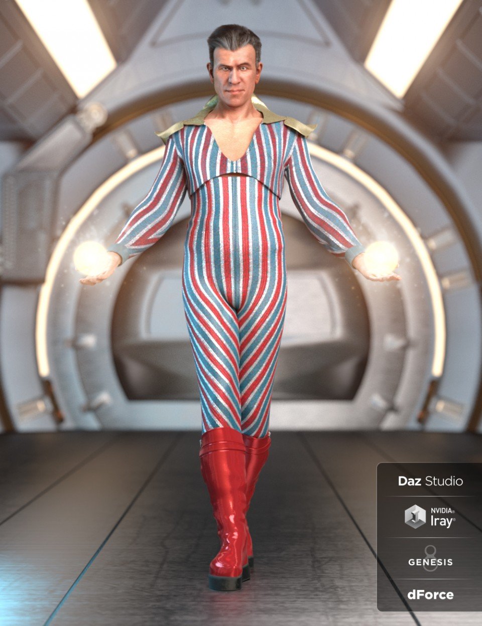 dForce MoonAge Outfit for Genesis 8男版