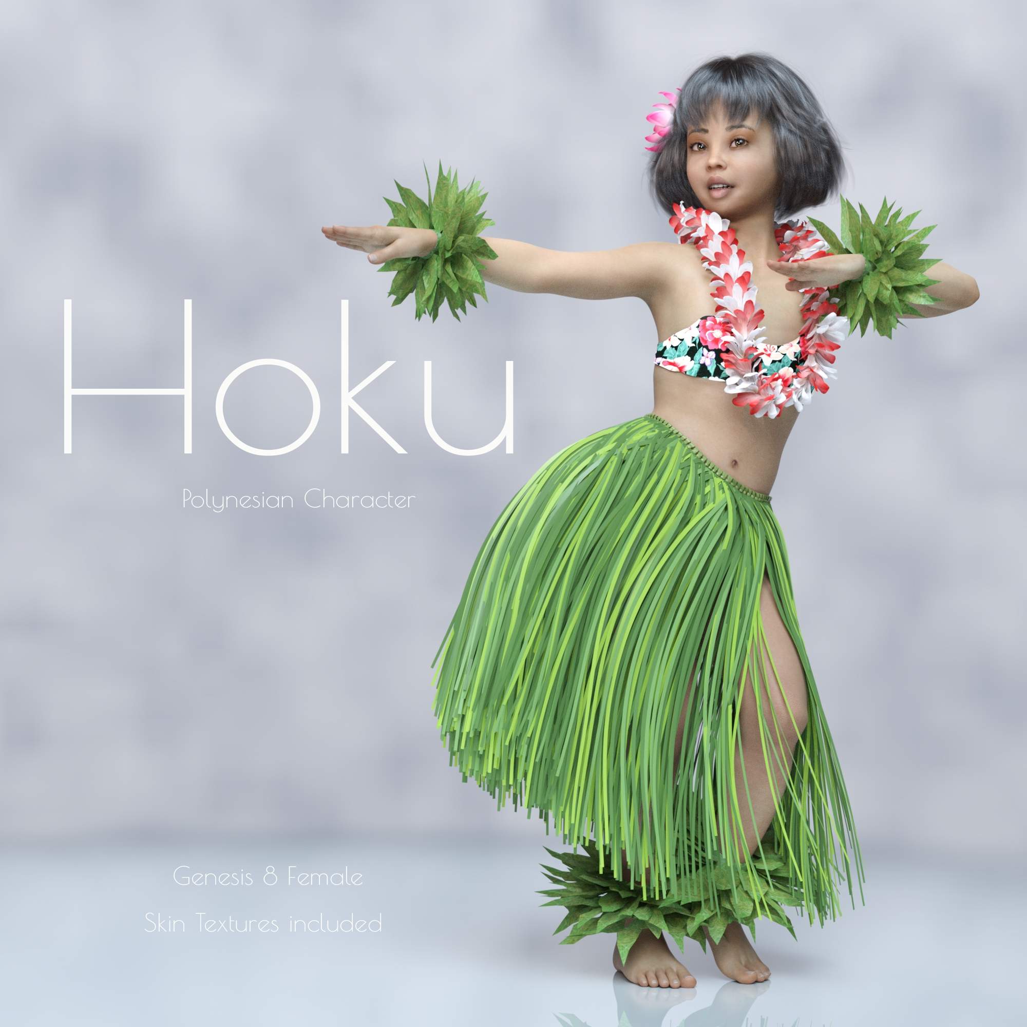 Hoku是一个可爱的波利尼西亚女性角色