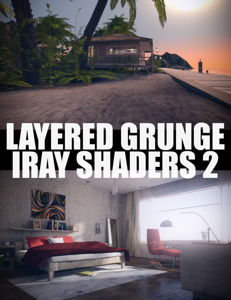 2 .分层的Grunge Iray着色器