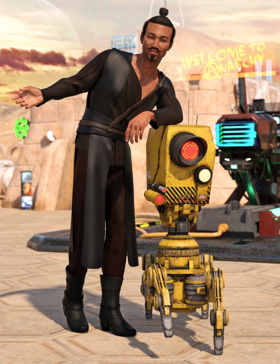 dForce Dawn Warrior Outfit for Genesis 8