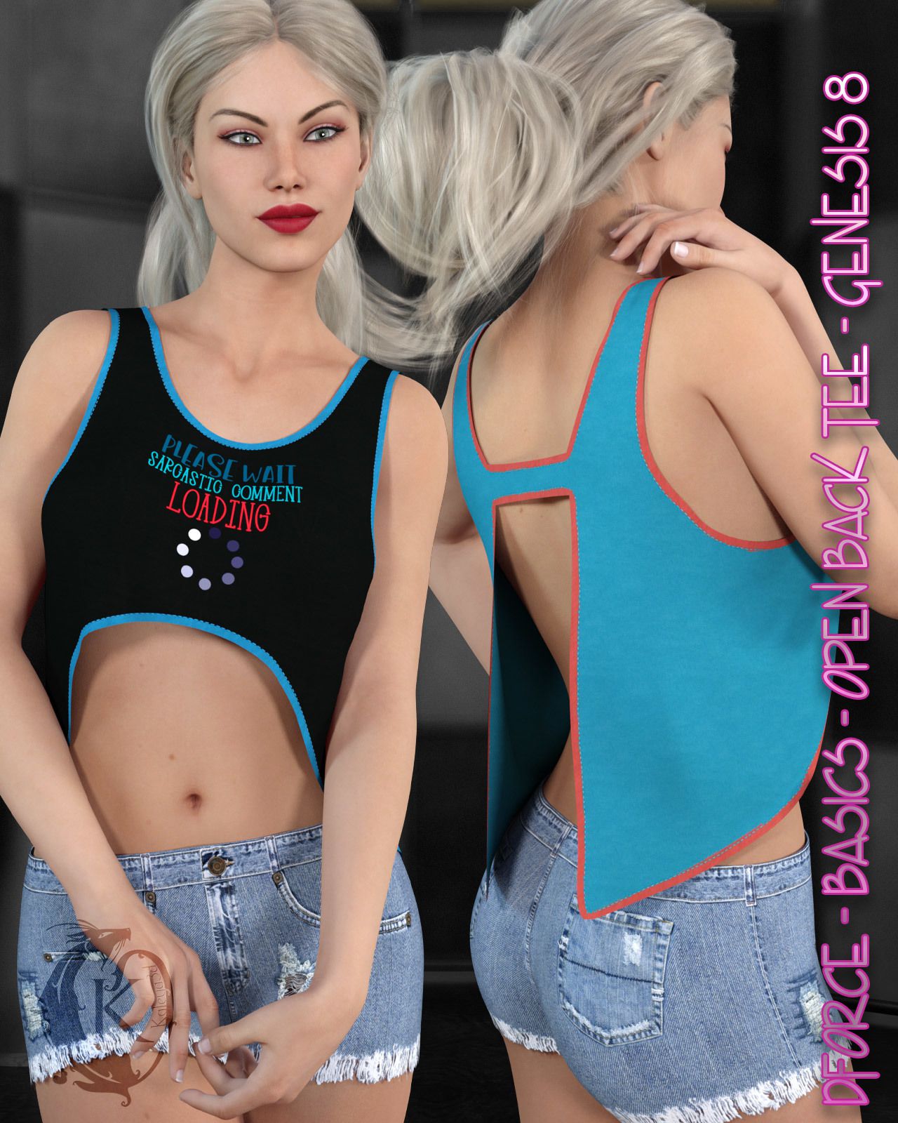 dForce - Basics - Open Back Tee - Genesis 8