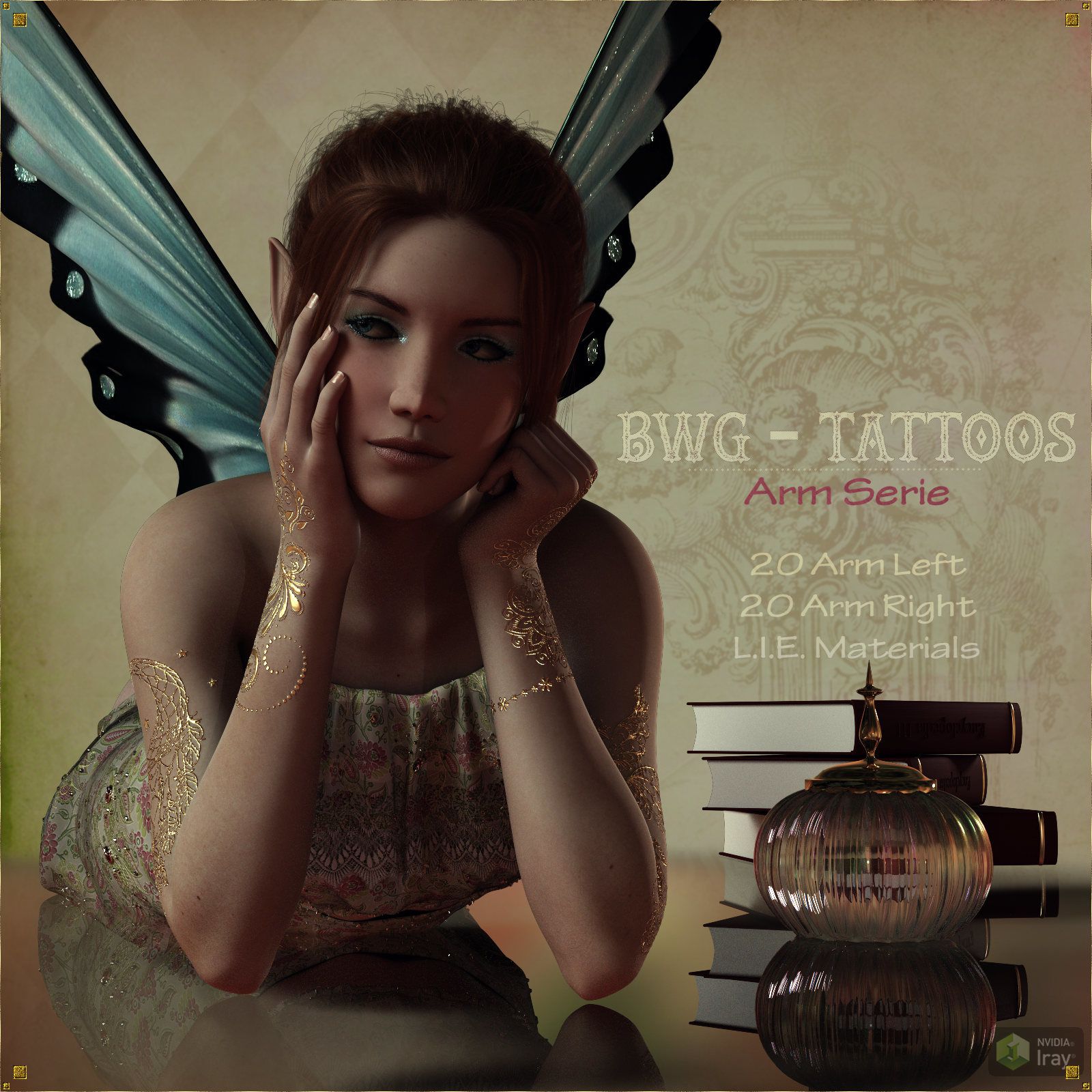 BWG -纹身，手臂为G3-G8 - DAZ工作室意式设计
