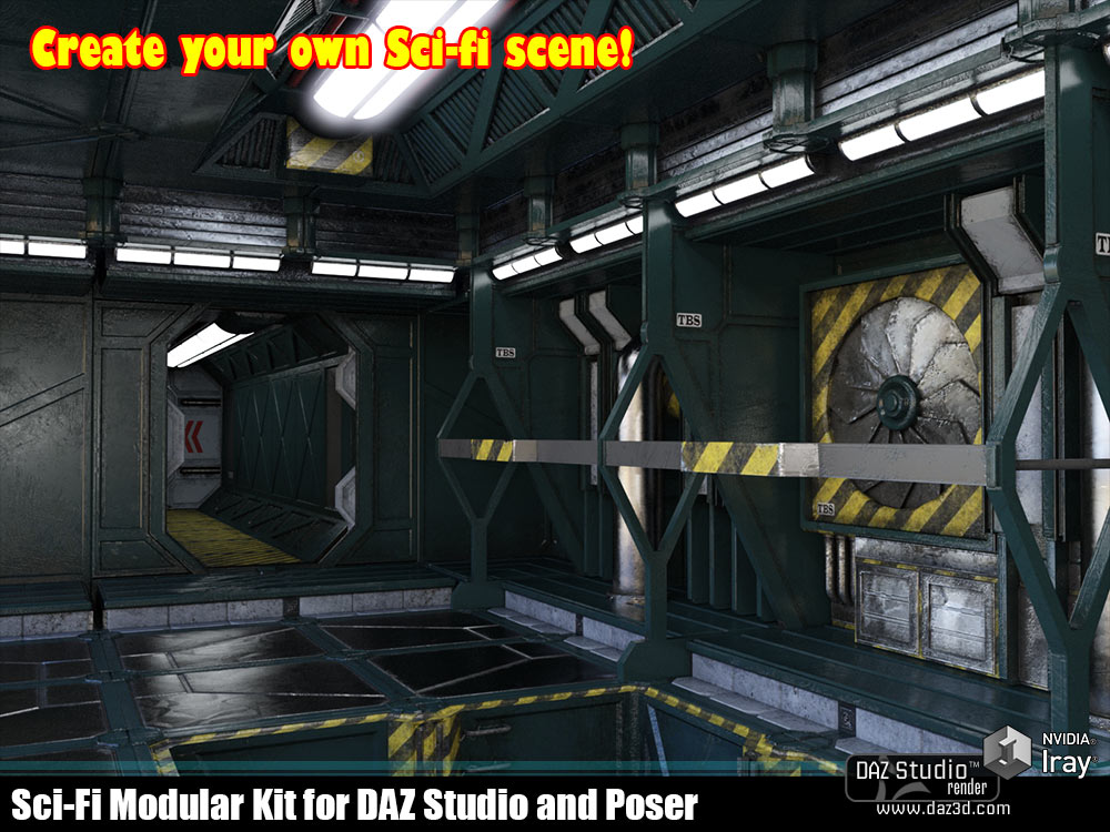 科幻模块工具包达兹工作室和Poser