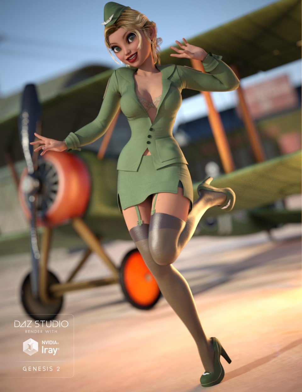 Captain Cupcake for Genesis 2 Female(s) + Textures