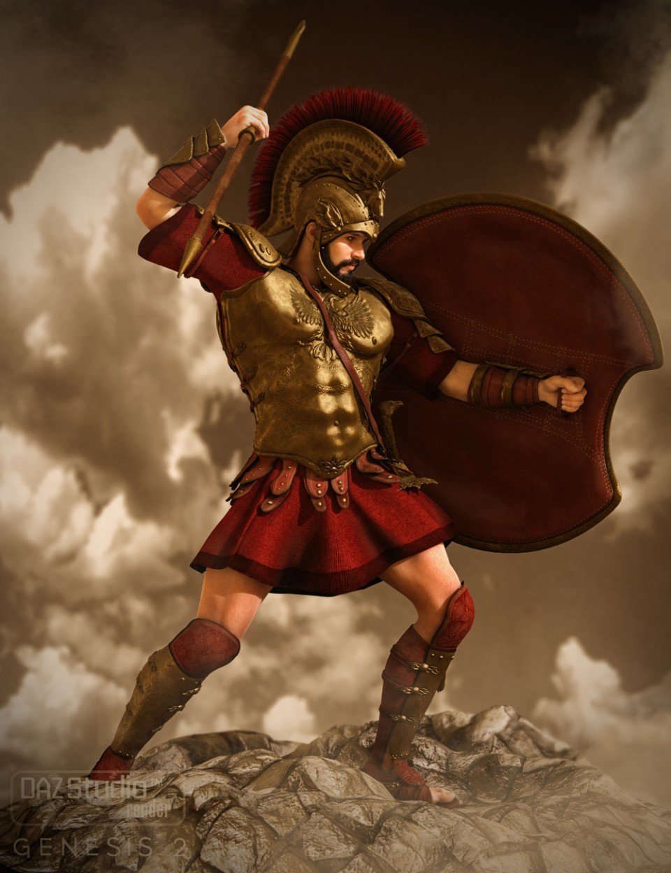 Mec4D Hoplite Soldier for Genesis 2 Male(s)