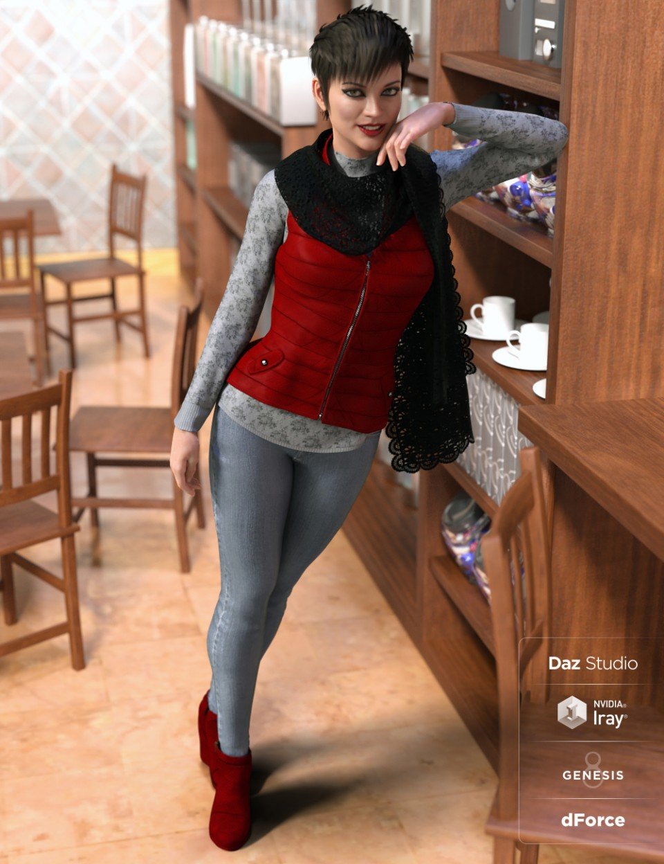 dForce创世纪8女拿铁早晨套装