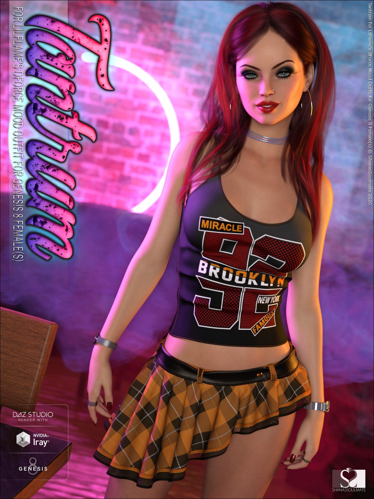 发脾气的dForce情绪服装为创世纪8女性