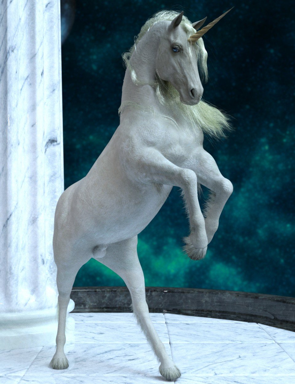独角兽为Daz Horse 2摆姿势