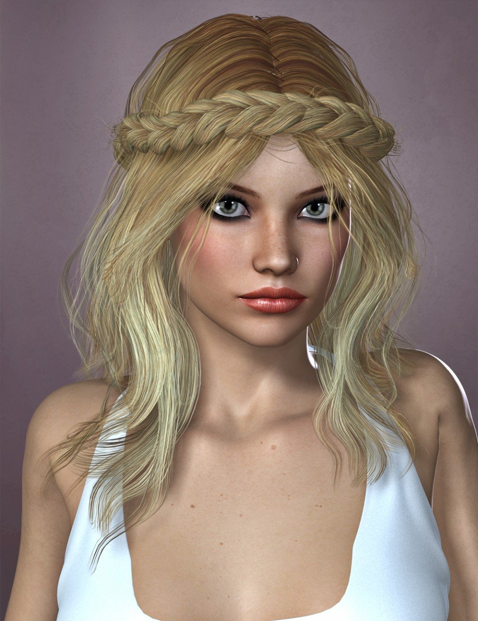 Zea Hair for Genesis 2 Female(s) and Victoria 4 + Textures